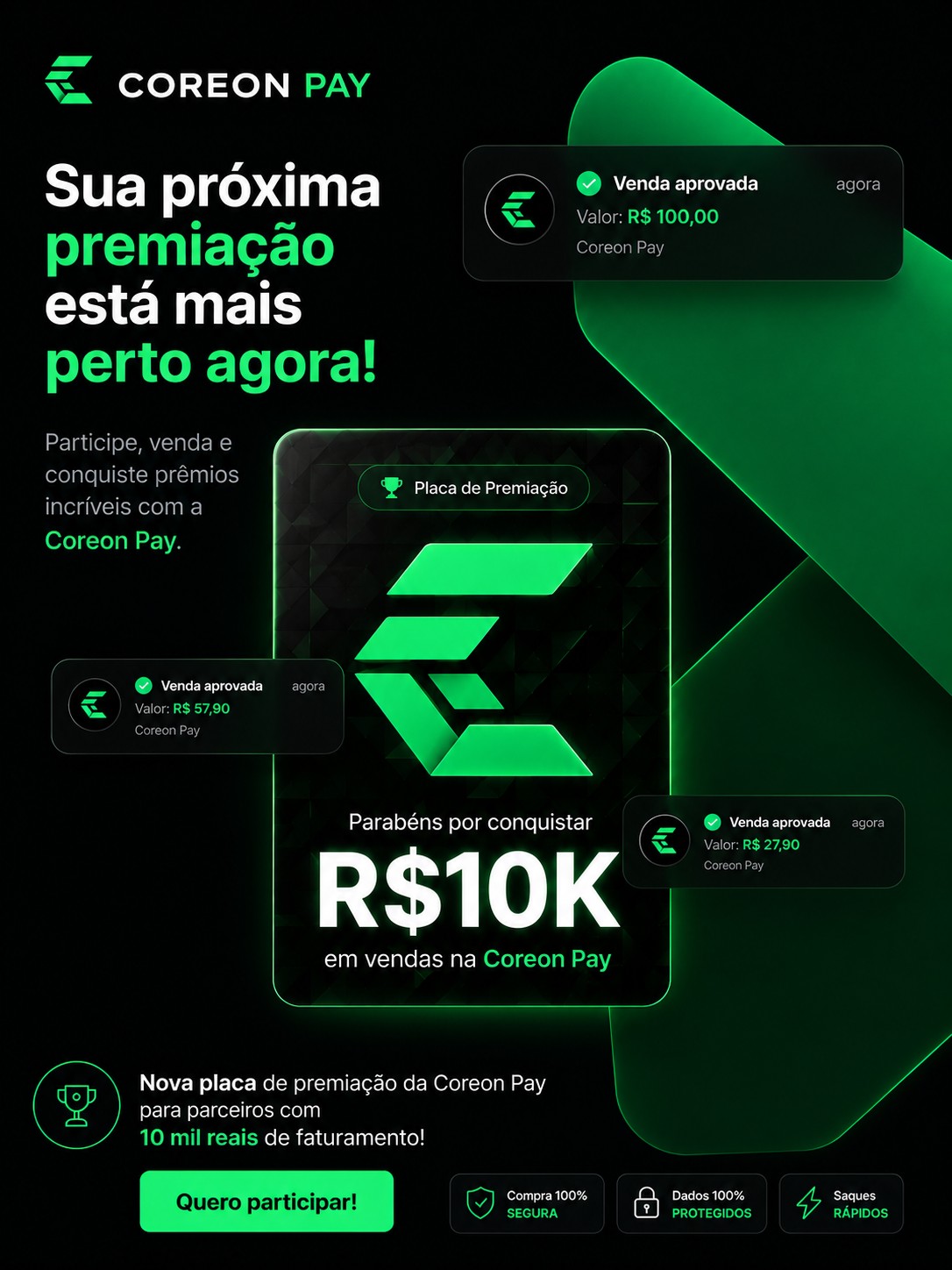 Premiações e vendas com a Coreon